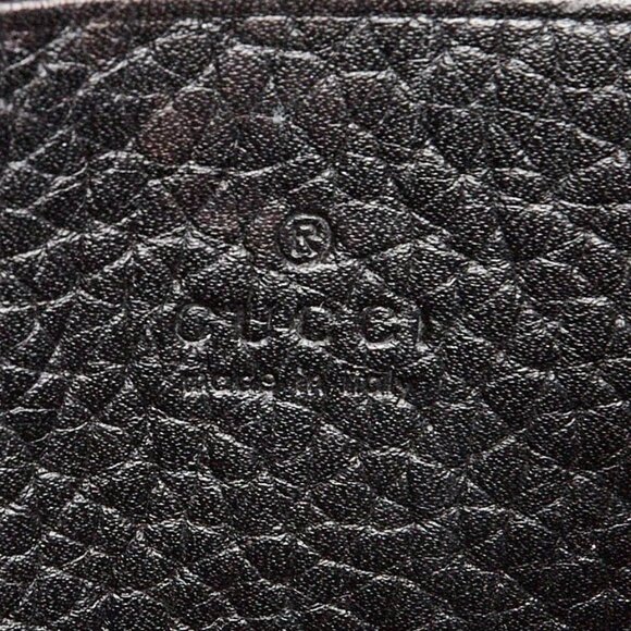 Gucci Black Pebbled Leather Marmont Mini Chain Bag - Picture 7 of 12